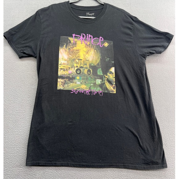Prince Other - Prince Sign O The Times Band Tee Graphic Shirt Black Sz XL Short Sleeve